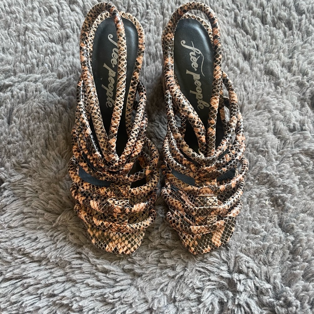 Free People Python Collette Cinched Block Sandal - image 4